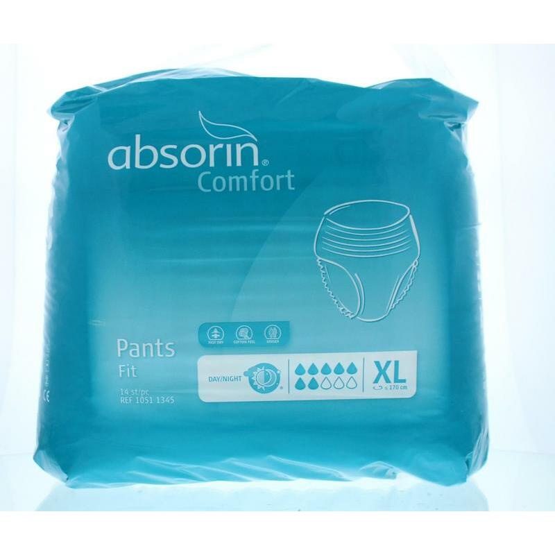 Absorin Comfort pants fit XL tot 170 cm 14st