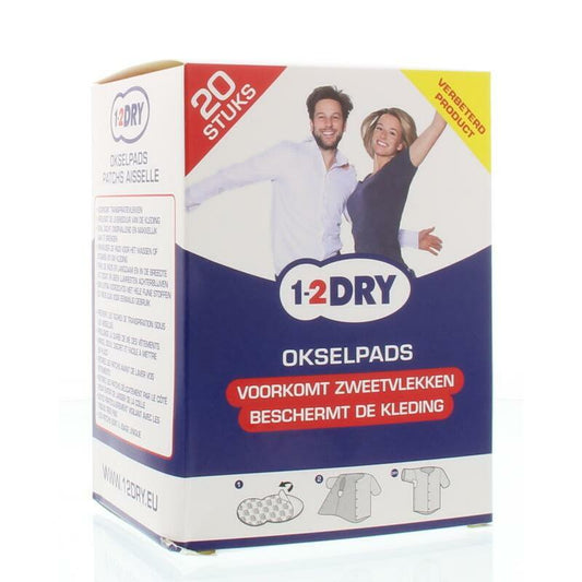 1-2DRY Okselpads large wit 20st