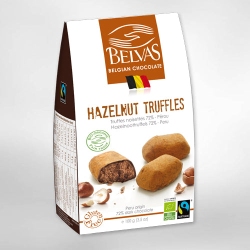 Belvas Praline hazelnoot truffels bio 100g