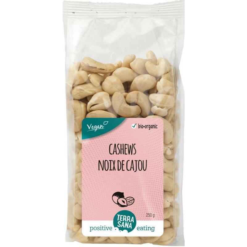 Terrasana Cashewnoten ongeroosterd zonder zout bio 250g