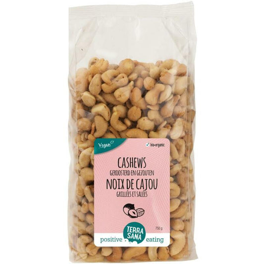 Terrasana Cashewnoten geroosterd met zout bio 750g