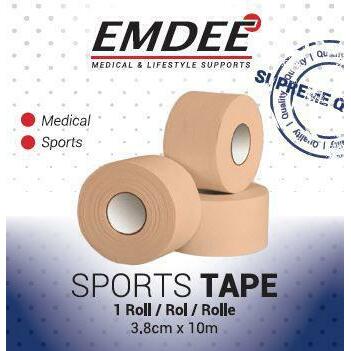 Emdee Sport tape 3.8 cm x 10 m huidkleur 1st
