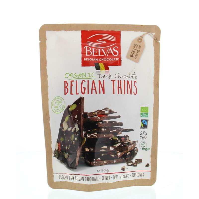Belvas Thins puur goji amandel bio 120g