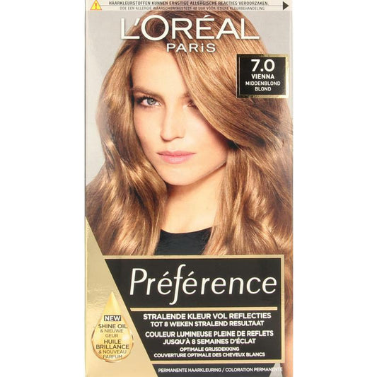 Loreal Preference vienne 7.0 midden blond 1set