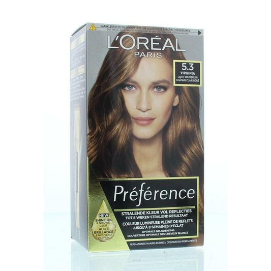 Loreal Preference 5.3 virgin licht goudbruin 1set