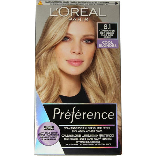 Loreal Preference 8.1 copenhagen licht asblond 1set