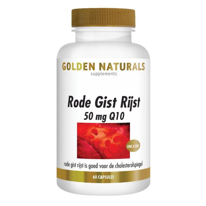 Golden Naturals Rode gist rijst & 50mg Q10 60ca