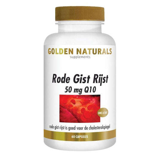 Golden Naturals Rode gist rijst & 50mg Q10 60ca