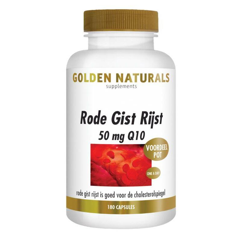Golden Naturals Rode gist rijst & 50mg Q10 180ca