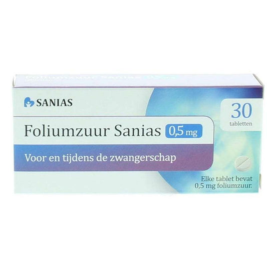 Sanias Foliumzuur 0.5 mg 30tb