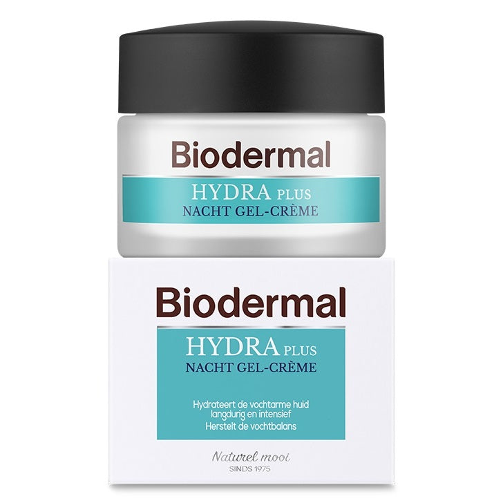Biodermal Gelcreme nacht hydraplus vochtarme huid 50ml