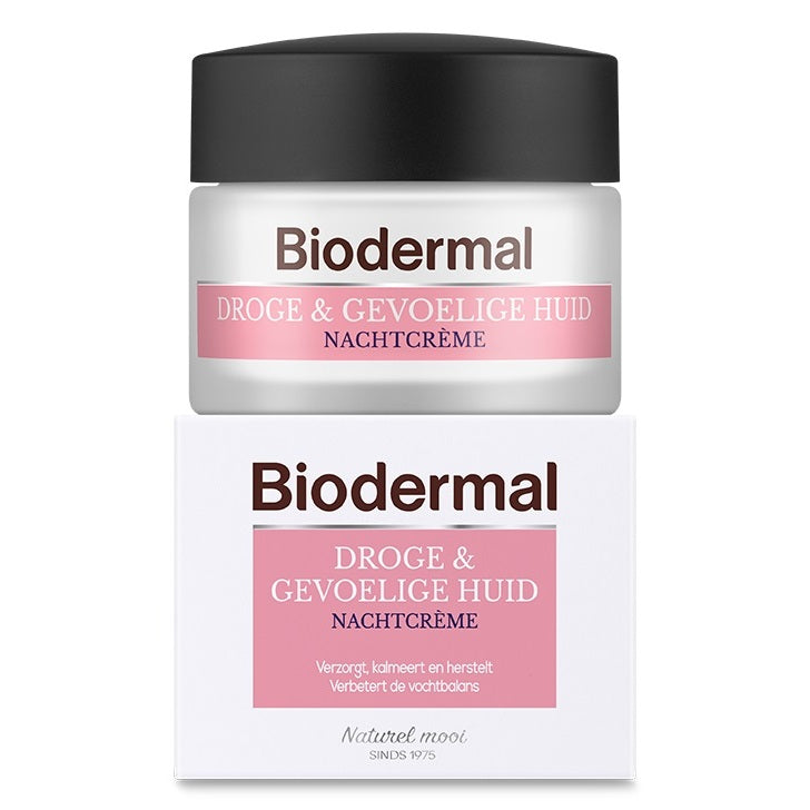 Biodermal Nachtcreme droge en gevoelige huid 50ml