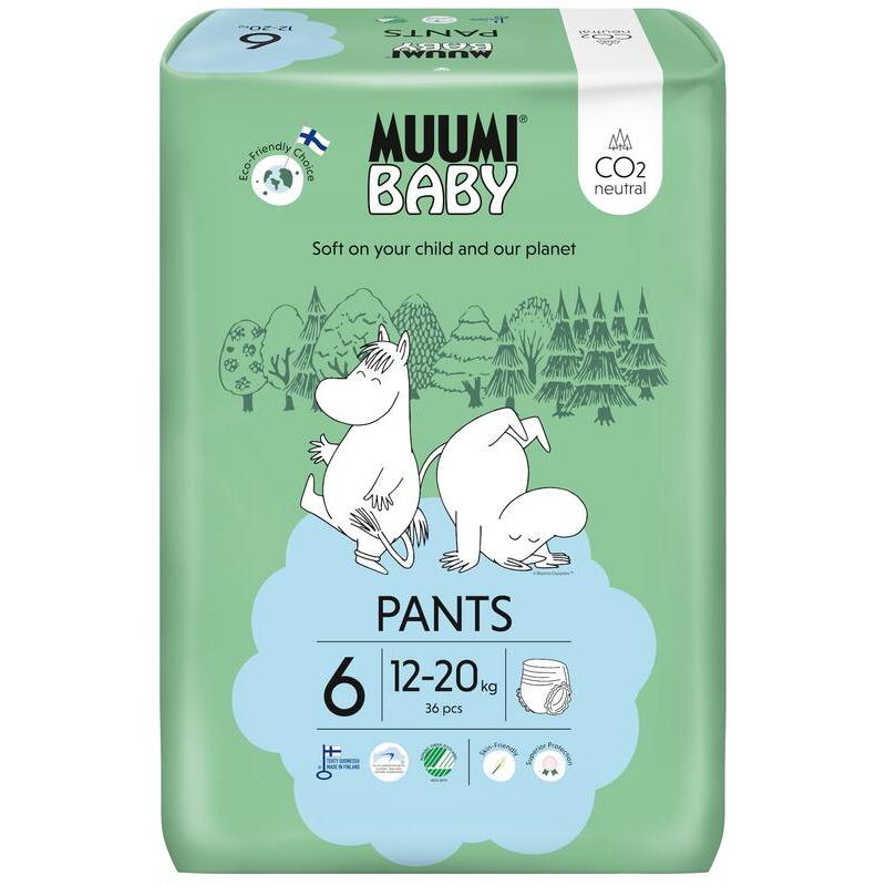 Muumi Baby Ecologische luierbroekjes maat 6 junior 12-20kg 36st