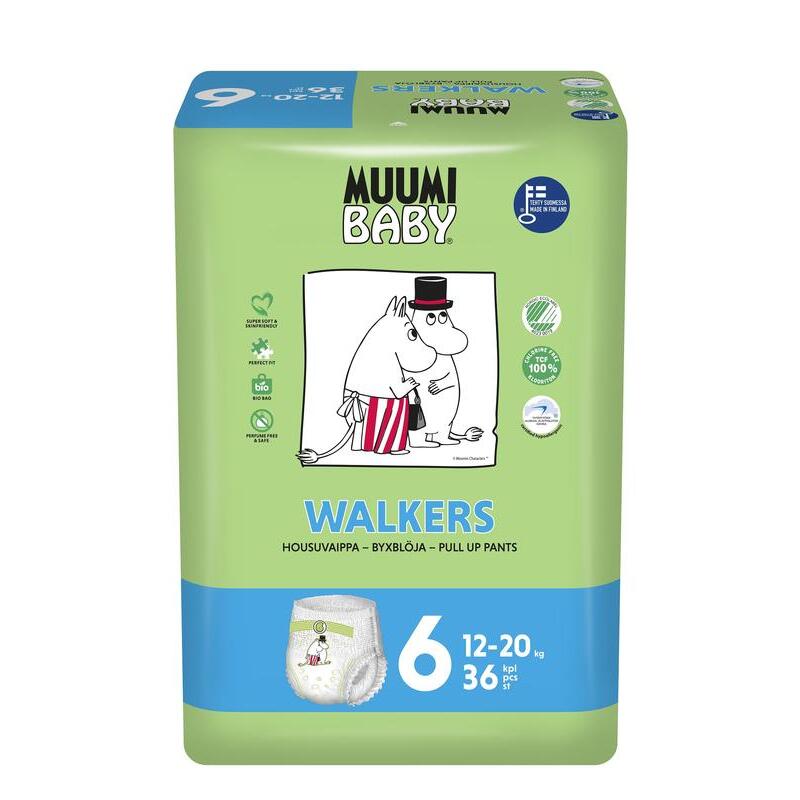 Muumi Baby Ecologische luierbroekjes maat 6 junior 12-20kg 36st