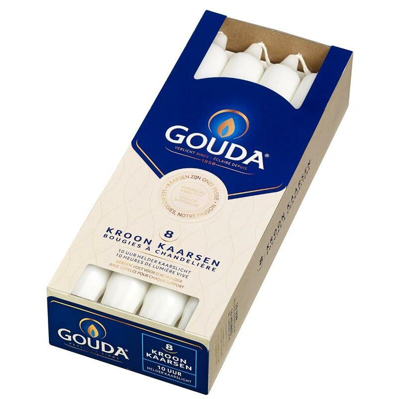 Gouda Kroonkaars wit 240/24 8st