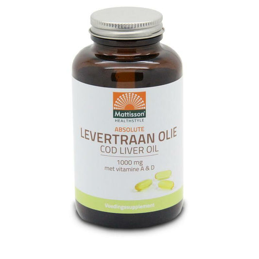 Mattisson Levertraanolie 1000 mg met vitamine A/D 120ca
