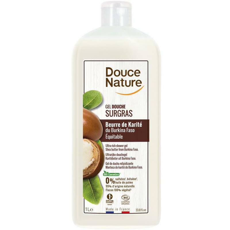 Douce Nature Douchecreme vettend met karite olie sheabutter bio 1000ml