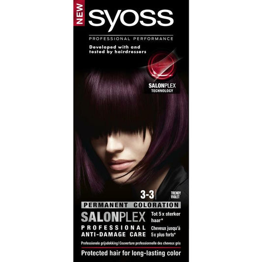 Syoss Color baseline 3-3 trendy violet haarverf 1set