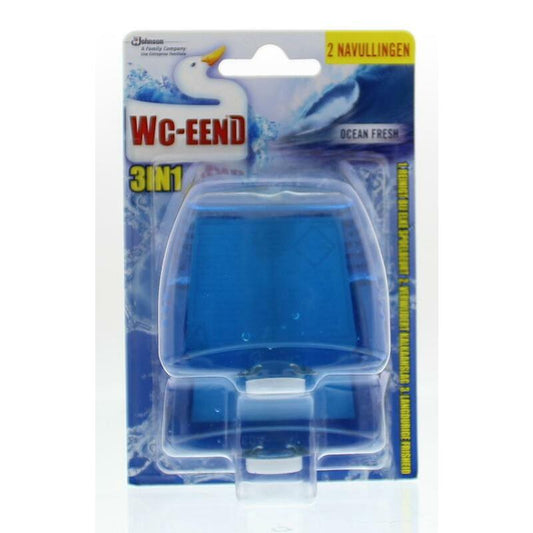 WC Eend Blok 3 in 1 ocean fresh navul 55 ml 2x55ml