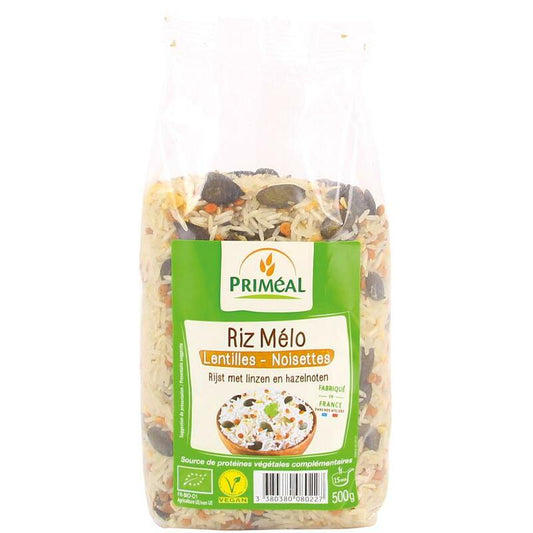 Primeal Rijst linzen en hazelnoten bio 500g