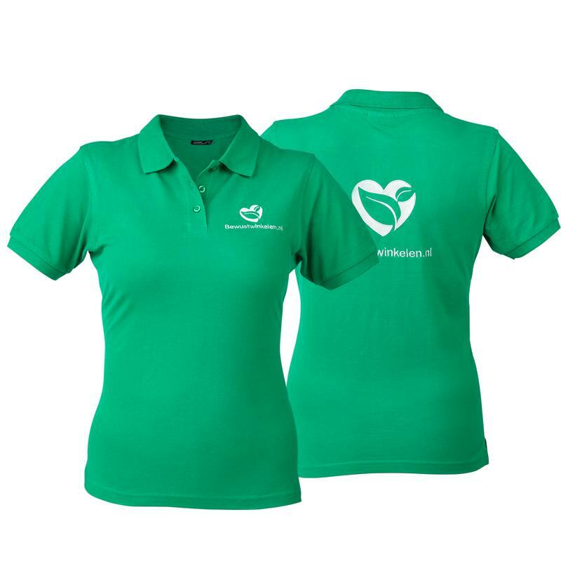 Bewustwinkelen Polo groen dames maat XL 1st