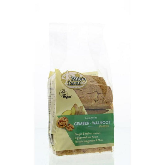 Billy's Farm Gember walnootstaafjes bio 175g