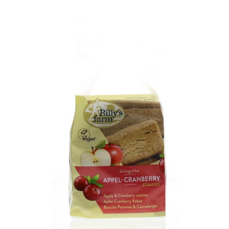 Billy's Farm Appel cranberry staafjes bio 175g