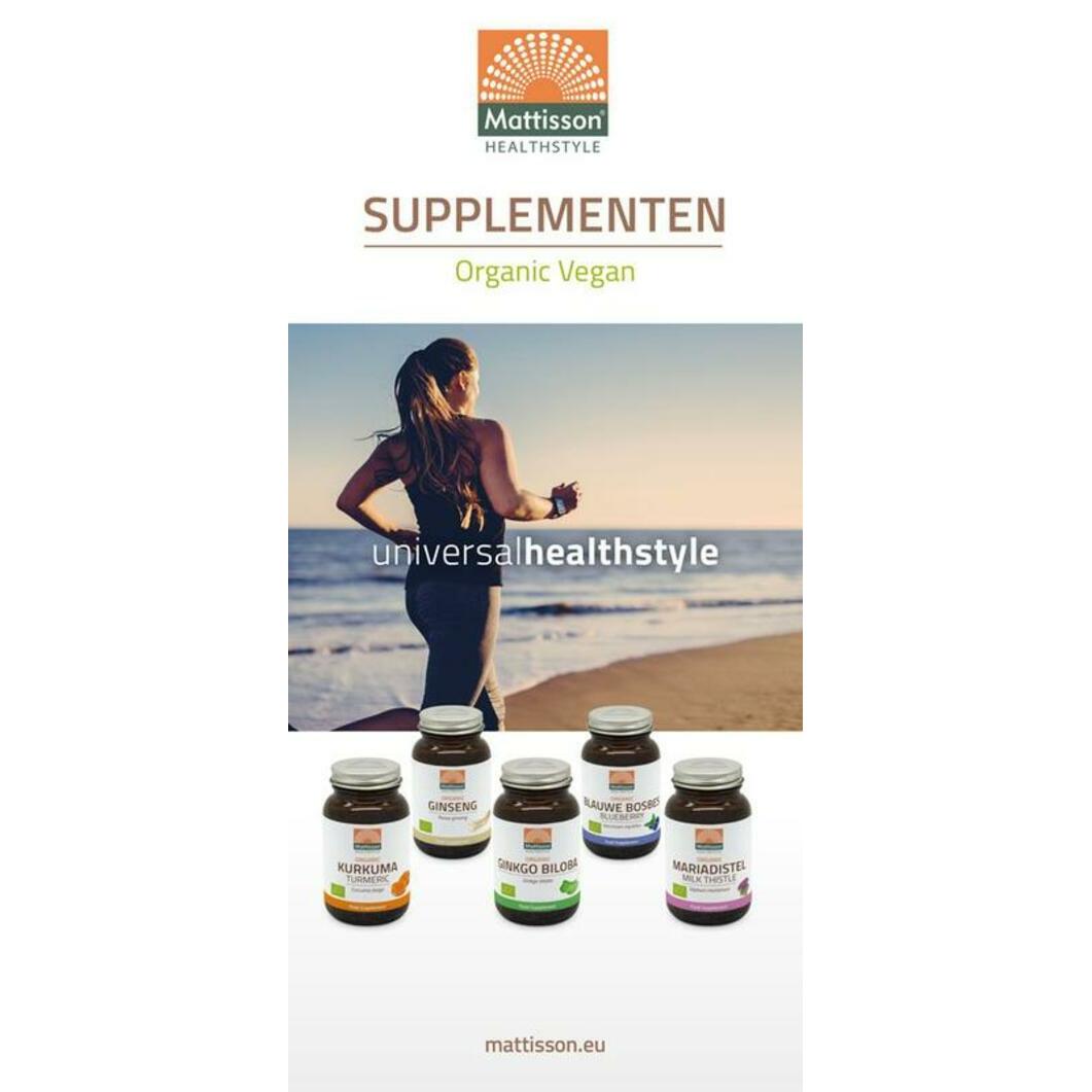 Mattisson Supplementen organic vegan folder