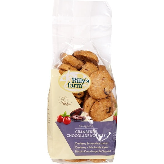 Billy's Farm Cranberry choco cookies bio 175g