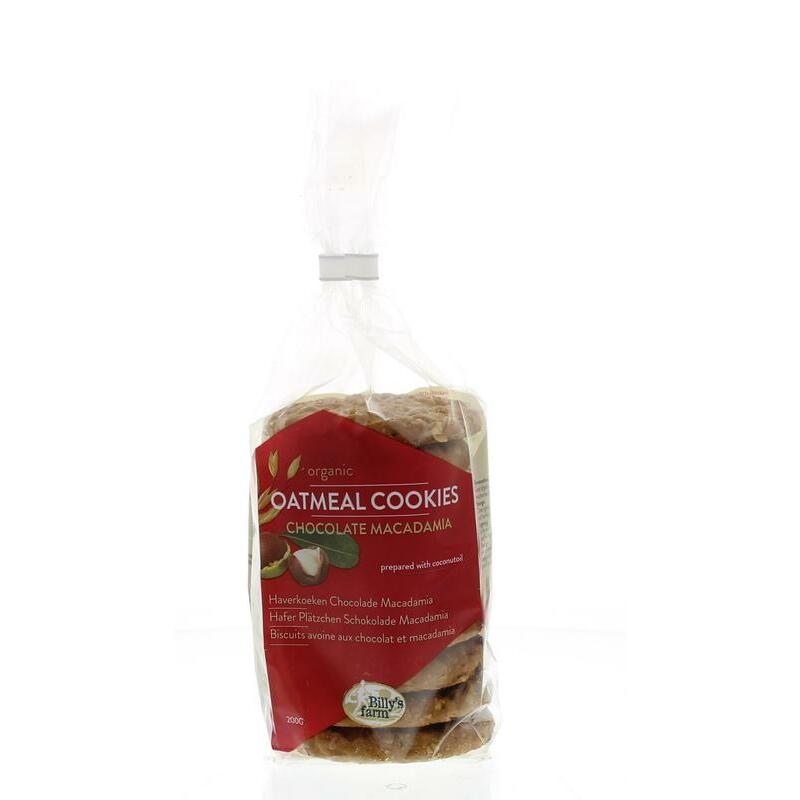 Billy's Farm Macadamia chocolade haverkoeken bio 200g