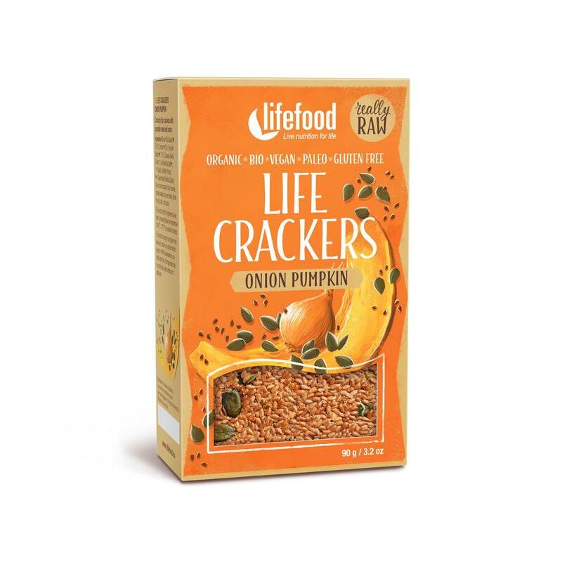 Lifefood Life crackers pompoen ui bio 90g