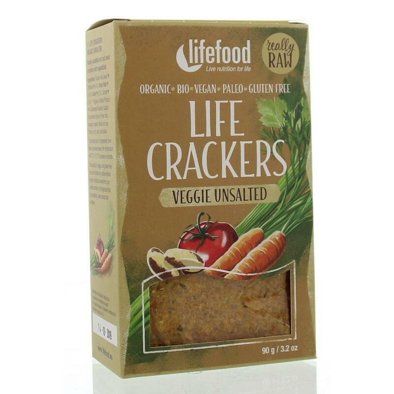 Lifefood Life crackers groente ongezouten bio 90g