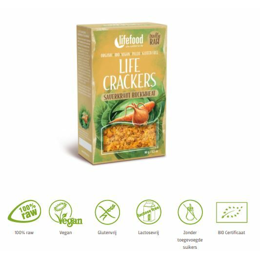 Lifefood Life crackers zuurkool boekweit bio 90g
