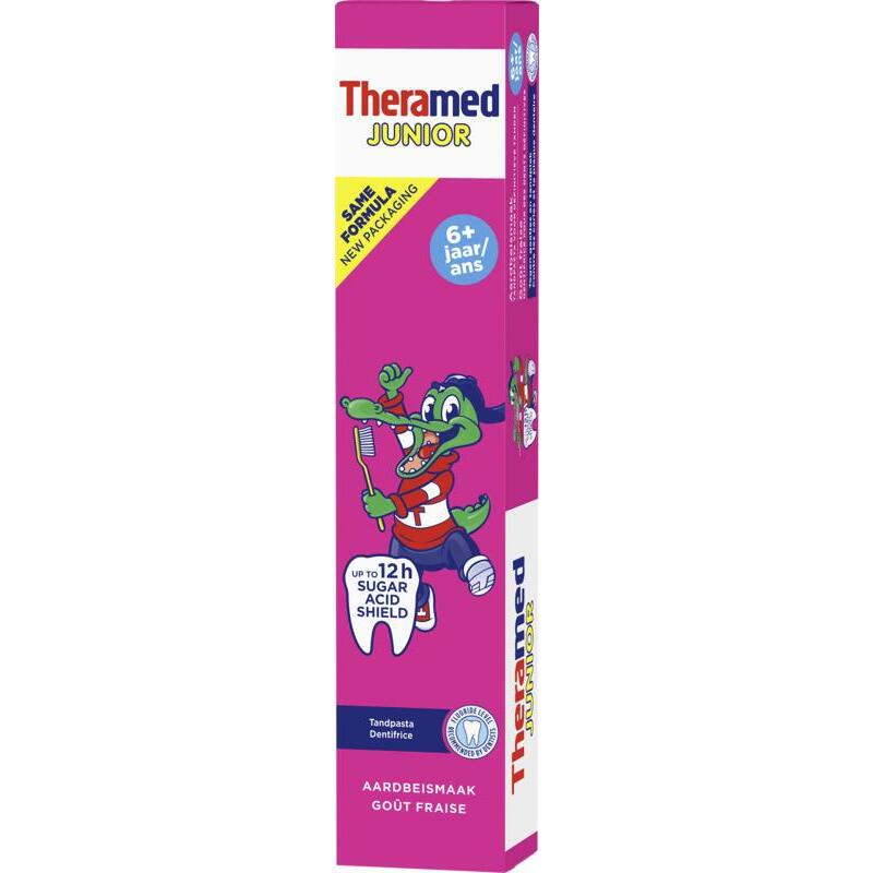 Theramed Junior strawberry 6+ tandpasta 75ml