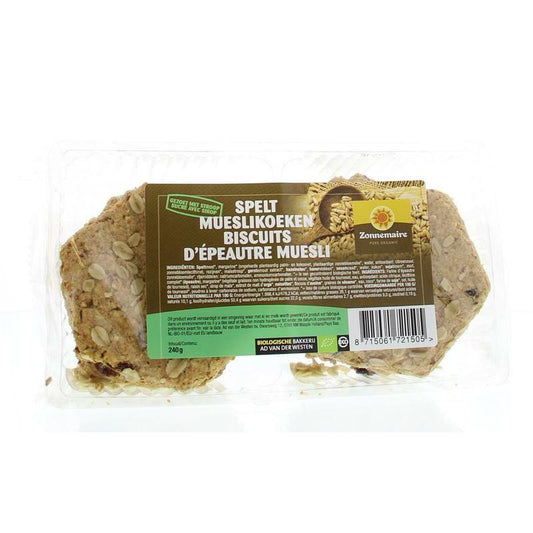 Zonnemaire Spelt mueslikoeken bio 240g