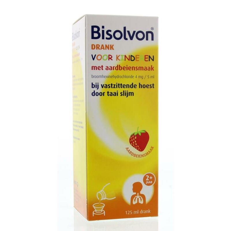 Bisolvon Drank kind aardbei 125ml