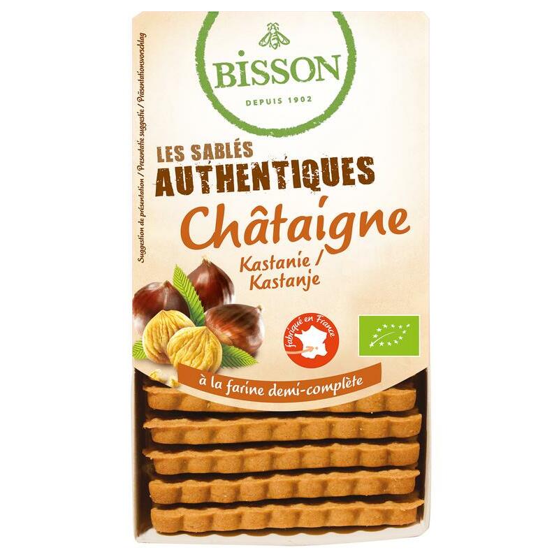 Bisson Zandkoekjes kastanje authentiek bio 180g