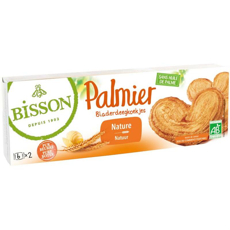 Bisson Palmier bladerdeegkoekjes bio 100g
