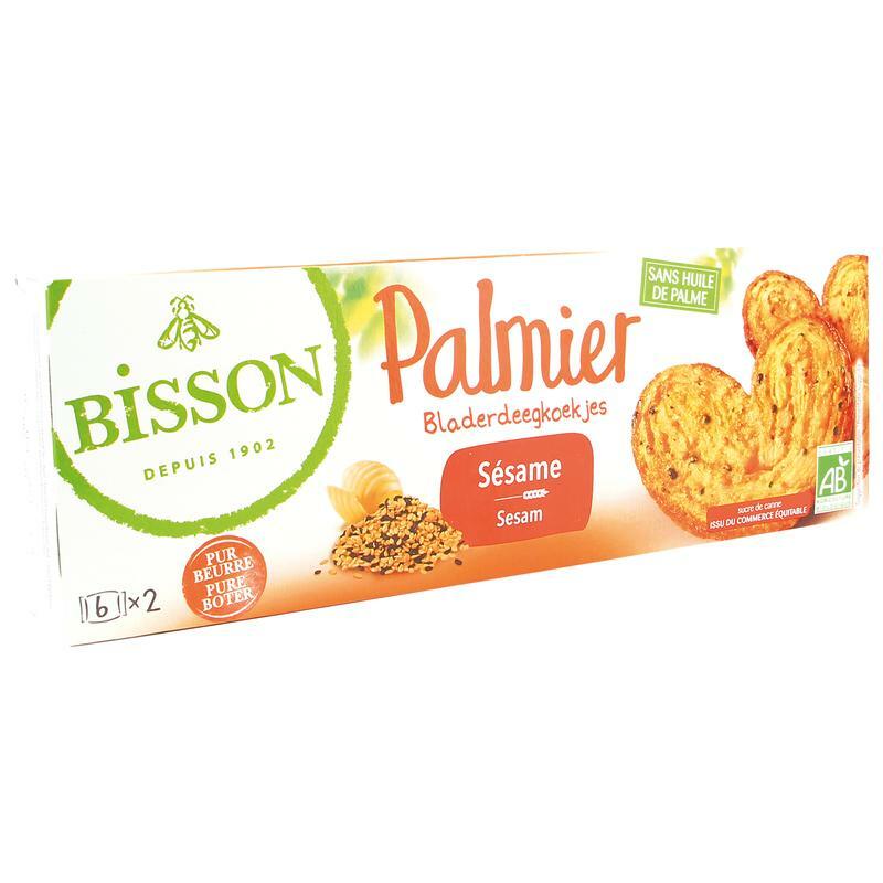 Bisson Palmier bladerdeegkoekjes sesam bio 100g