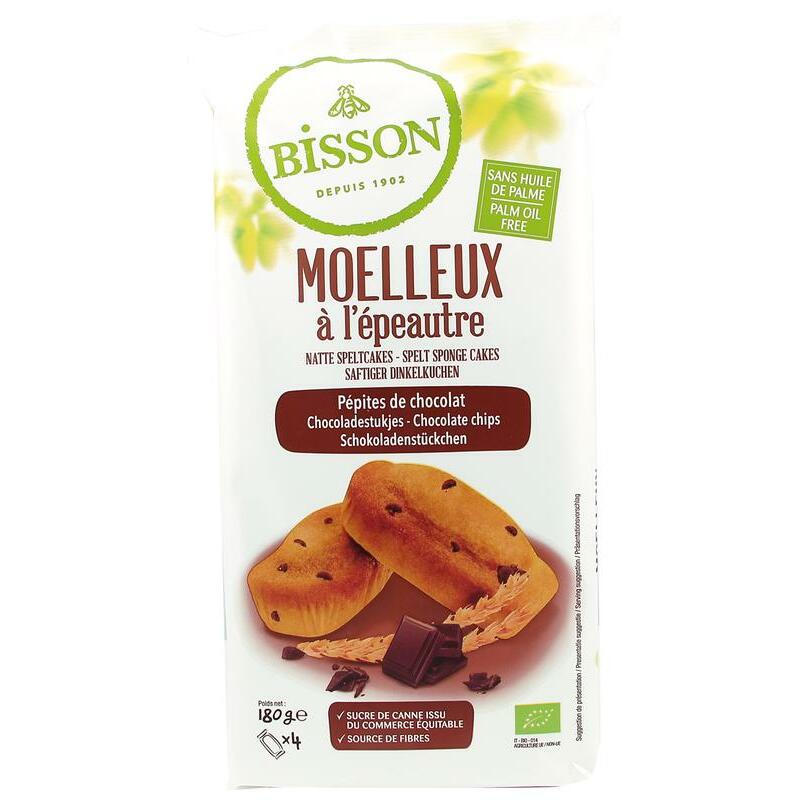 Bisson Cake met chocolade stukjes bio 180g