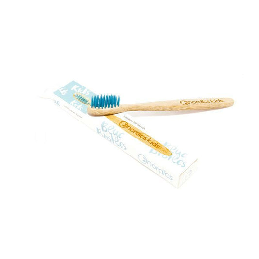 Nordics Tandenborstel kids bamboe blauw 1st