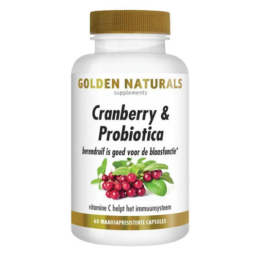Golden Naturals Cranberry & Probiotica 60vc