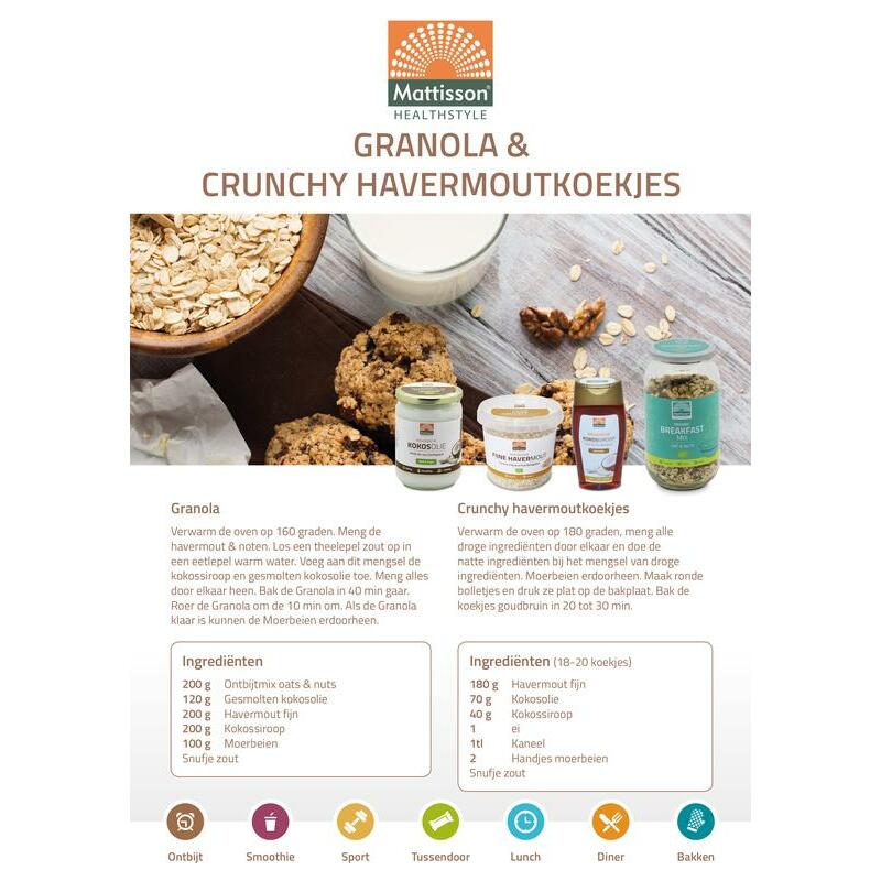 Mattisson Receptkaart A5 granola en havermoutkoekjes 1st