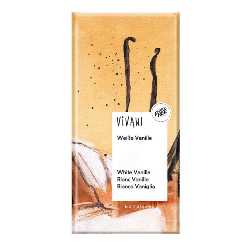 Vivani Chocolade wit vanille bio 80g