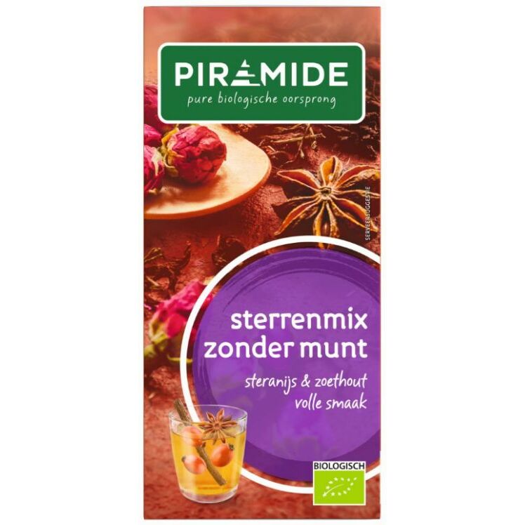 Piramide Sterrenmix zonder munt thee eko bio 20st