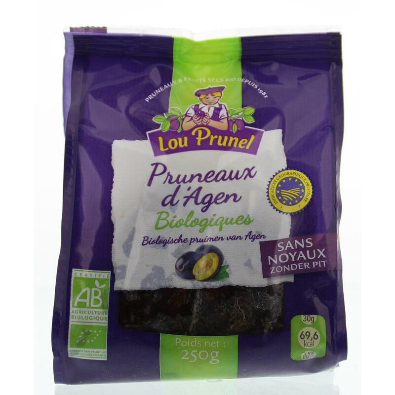 Lou Prunel Agen pruimen zonder pit 44/55 XL bio 250g