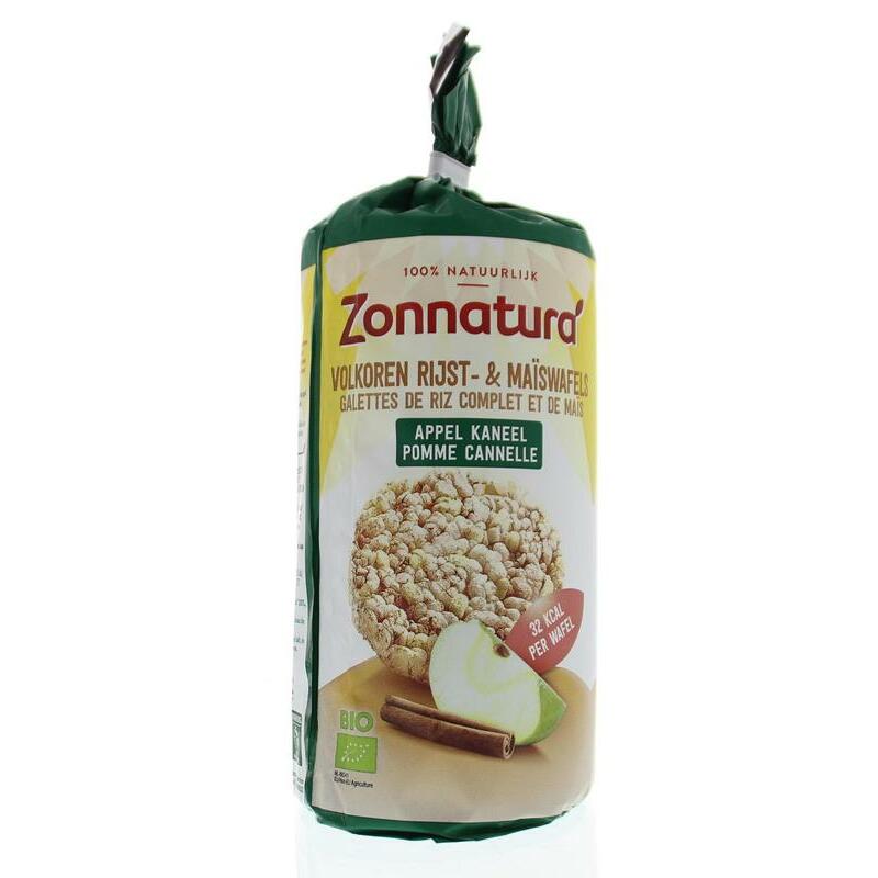 Zonnatura Rijstwafel appel kaneel bio 127g