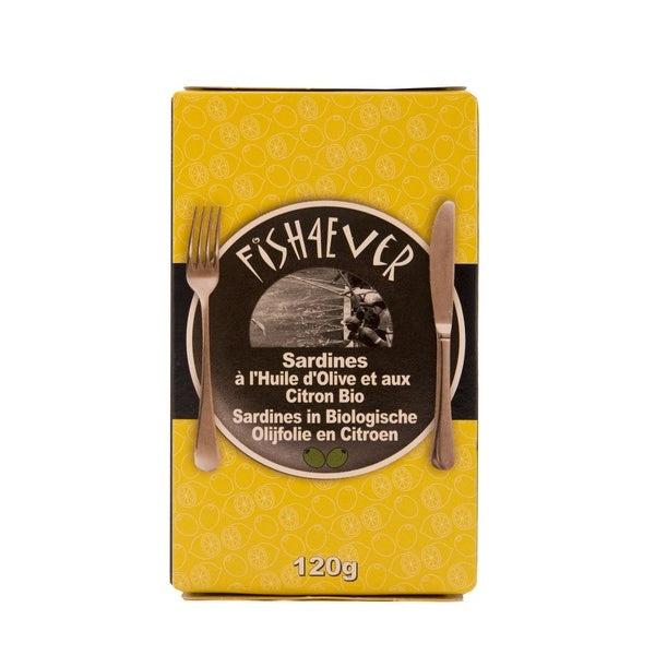 Fish 4 Ever Sardines olijfolie citroen 120g