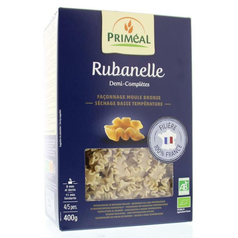 Primeal Rubanelle halfvolkoren pasta bio 400g