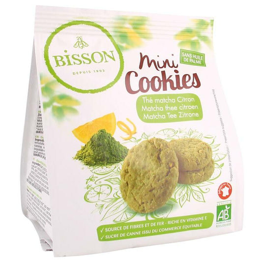 Bisson Mini cookies matcha thee citroen bio 120g